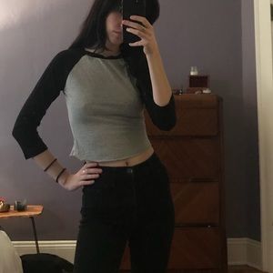 Cropped Baseball Tee